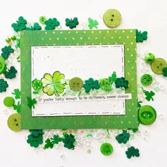 Buttons Galore Granny Smith Glitzerknöpfe limette 15 Stk