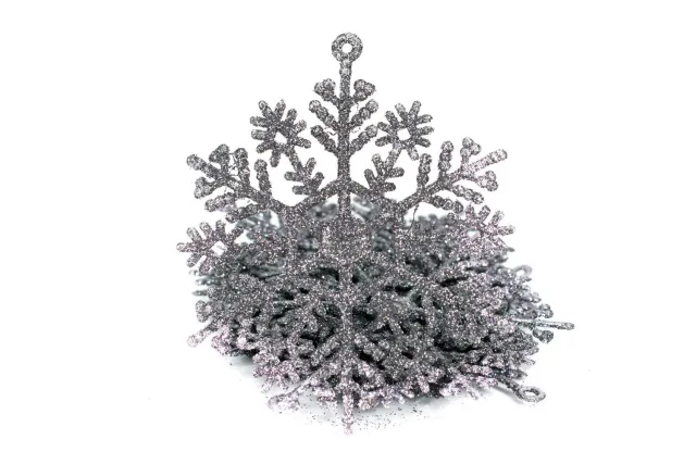 Creativery Weihnachtsschmuck Glitzer Schneeflocken