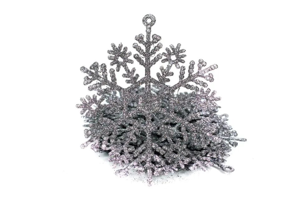 Creativery Weihnachtsschmuck Glitzer Schneeflocken