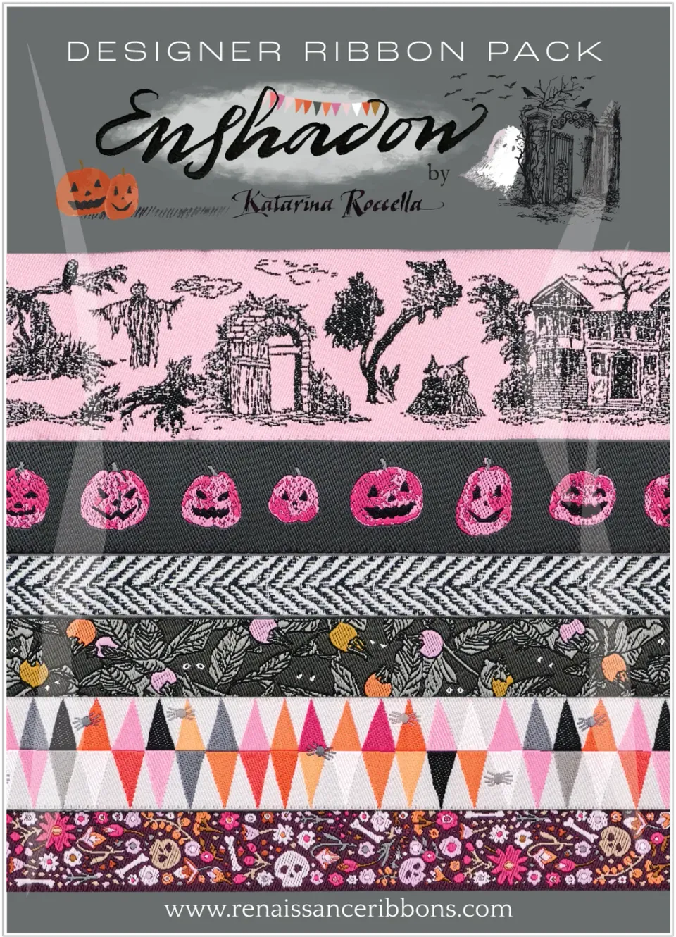 Renaissance Ribbon Enshadow Designer Pack Schmuckband Set 6 Yard Polyester