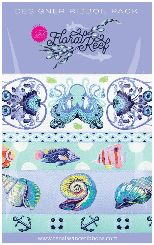Renaissance Ribbon Floral Reef Bänder Set 5x1 Yard