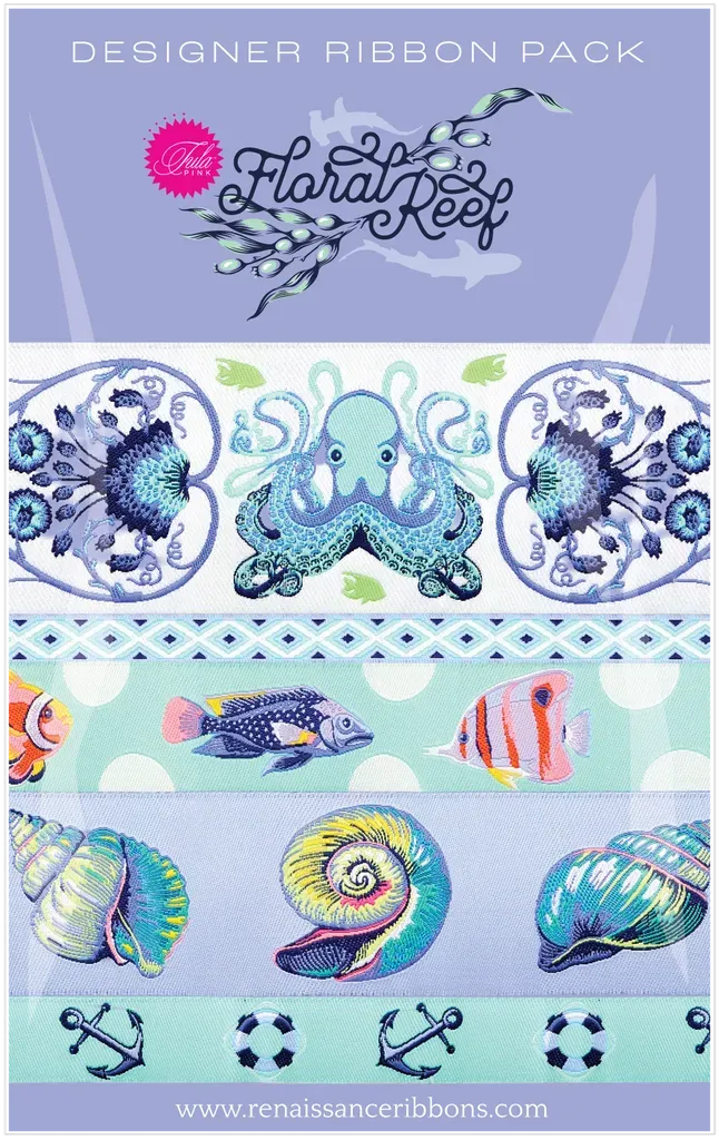 Renaissance Ribbon Floral Reef Bänder Set 5x1 Yard