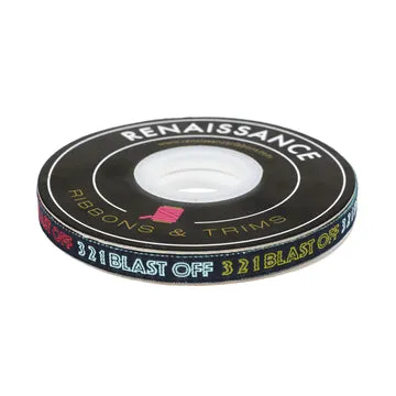 Renaissance Ribbon 3, 2, 1... Blastoff Schleifenband 3/8 Zoll 1 Yard