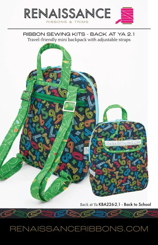 Renaissance Ribbon Back at Ya 2.0 Back to School Nähset Rucksack