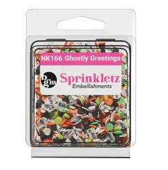 Buttons Galore Sprinkletz Ghostly Greeting Bastelstreu 12 g Halloween
