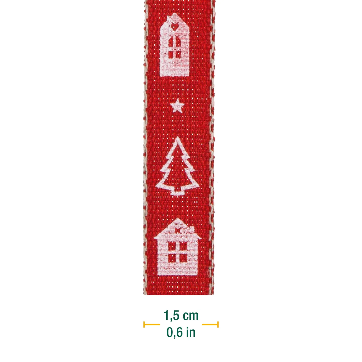 Halbach Geschenkband Bäume Häuser 15 mm 20 m