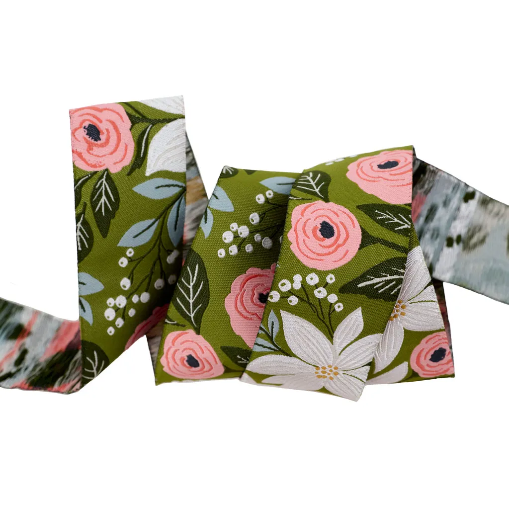 Renaissance Ribbon Berry and Pine Poinsettia Party Schmuckband 38mm 1 Yard