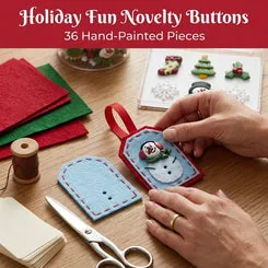 Buttons Galore Holiday Fun Weihnachtsknöpfe 36 Stück mit Öse