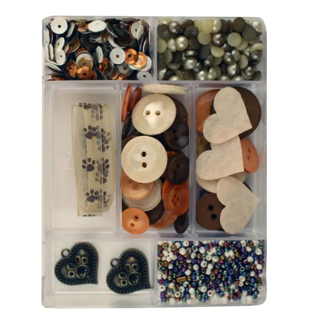 Buttons Galore Pets and Paws Bastelset Tiermotive Pfoten