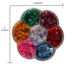 Buttons Galore Pailletten Blumenbox 35 g 7 Farben