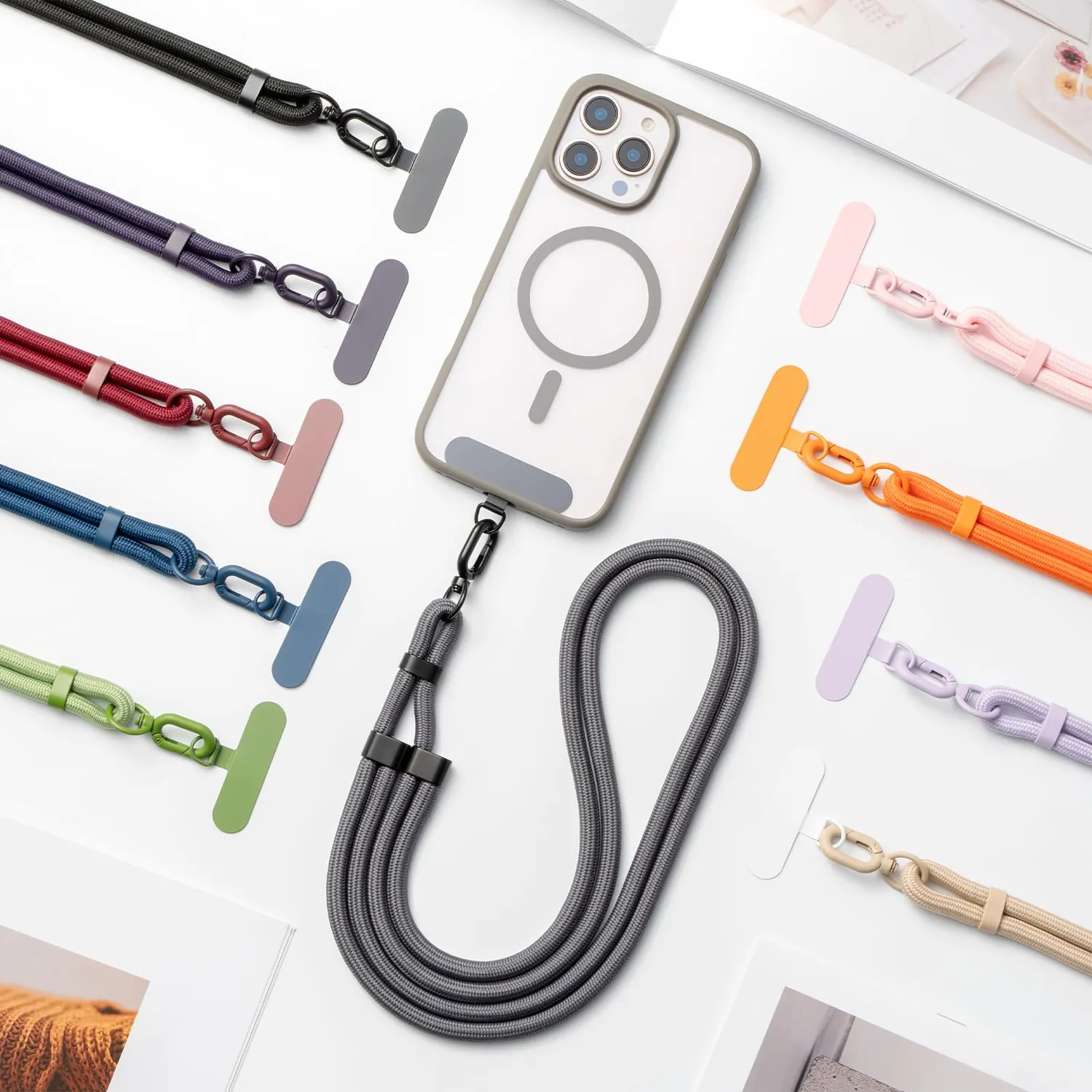 MORSUNBELA Handykette Handyband verstellbar