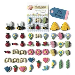 Buttons Galore Spring Fling Nähknöpfe 36 Stück Frühling