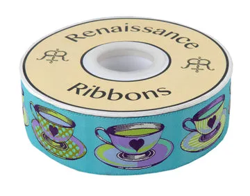 Renaissance Ribbon Curiouser Big Tea Time Schleifenband 38 mm