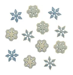 Buttons Galore Snow Group Knöpfe 50 Stück Schneeflocke