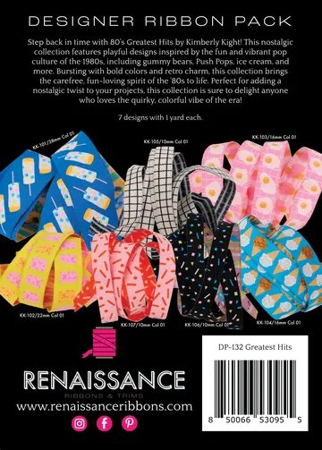 Renaissance Ribbon 80's Greatest Hits Designer Pack 7 Bänder Retro