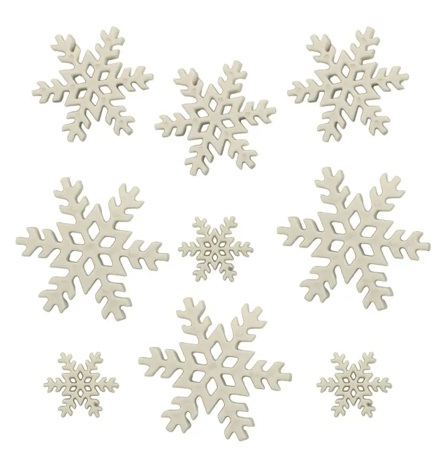 Buttons Galore Blizzard Knöpfe 9 Stück Schneeflocke