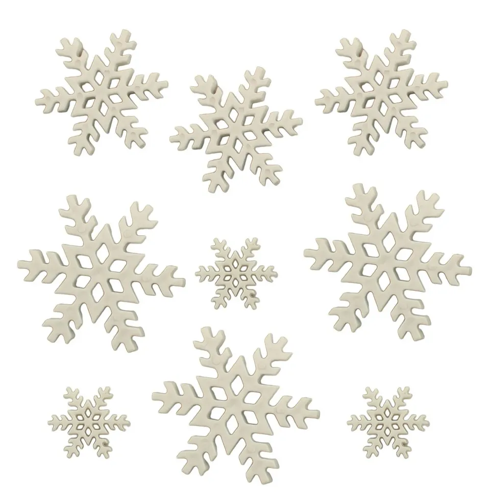 Buttons Galore Blizzard Knöpfe 9 Stück Schneeflocke