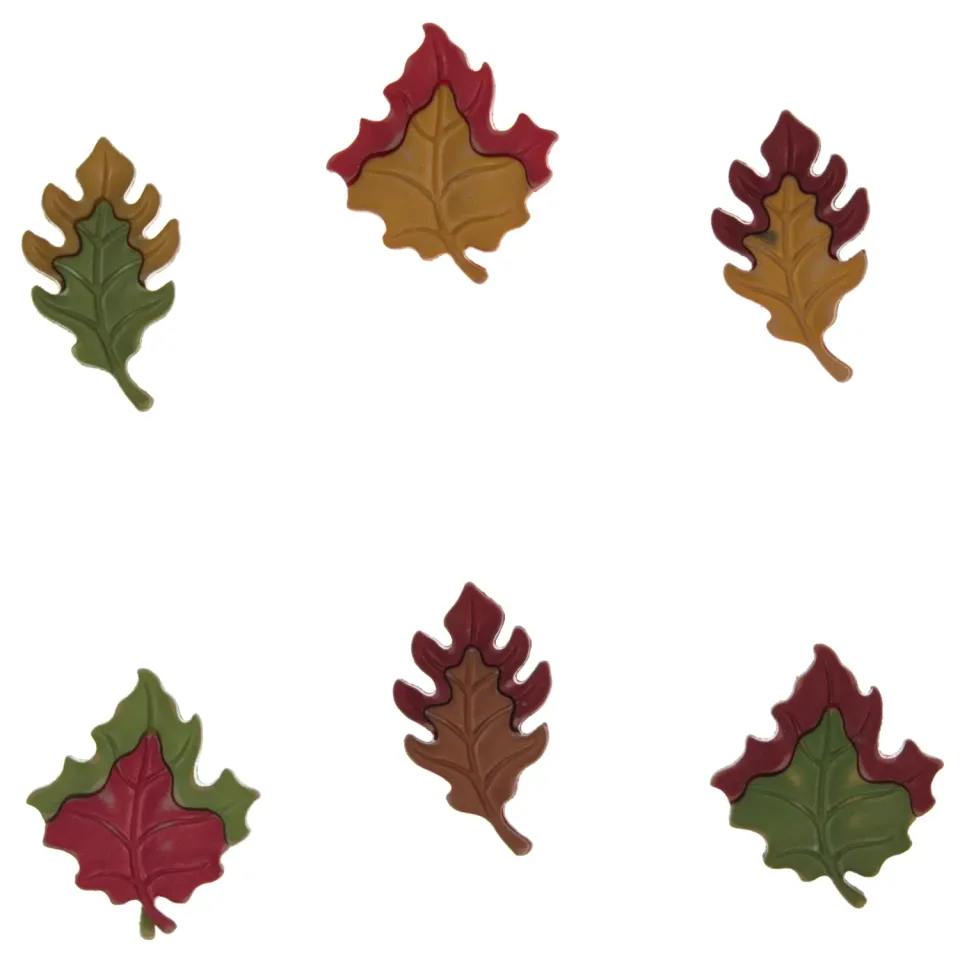 Buttons Galore Fall Friends Tumbling Leaves Knöpfe 6 Stück