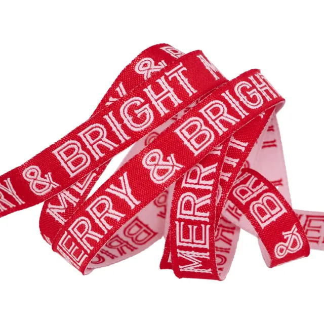 Renaissance Ribbon Merry and Bright Gingerbread Band 1 Yard