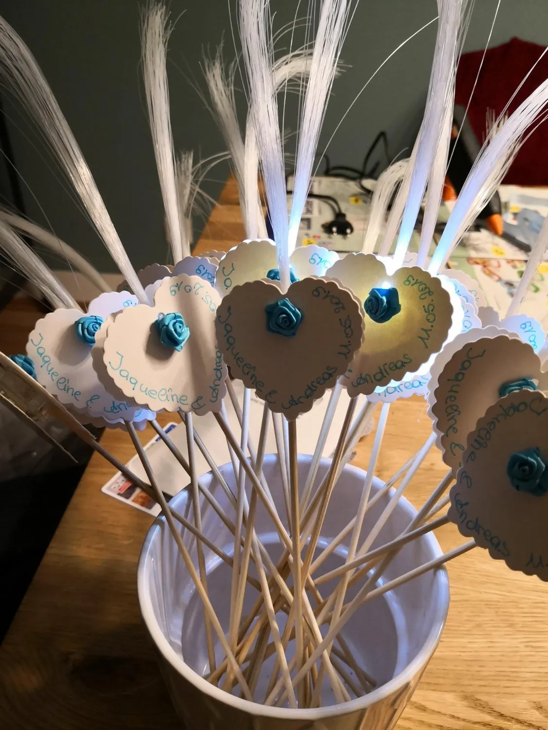Creativery Satinrosen Stoffrosen farbecht waschbar