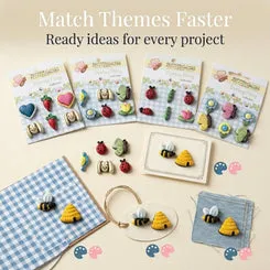 Buttons Galore Spring Fling Nähknöpfe 36 Stück Frühling