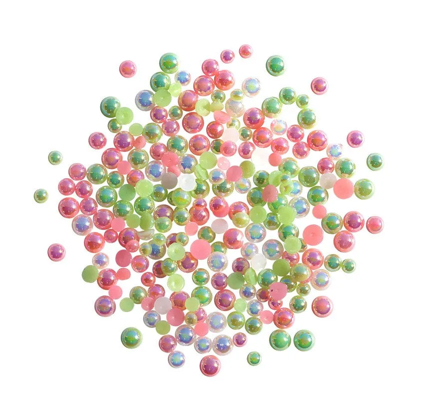 Buttons Galore Half Pearlz Halbperlen irisierend 4-6 mm