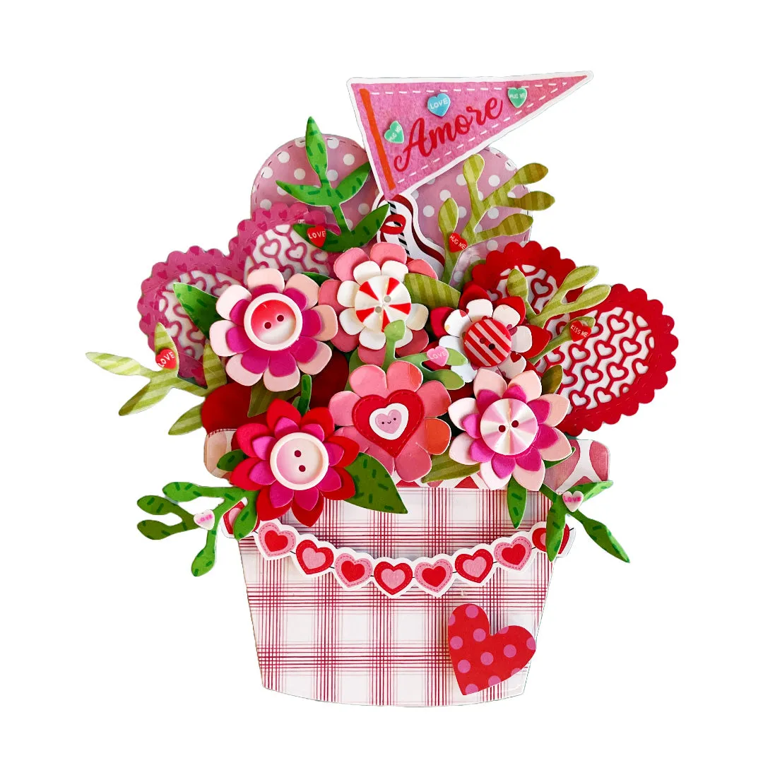 Buttons Galore Pink Patchwork Knöpfe rosa 20 Stück 2-Loch