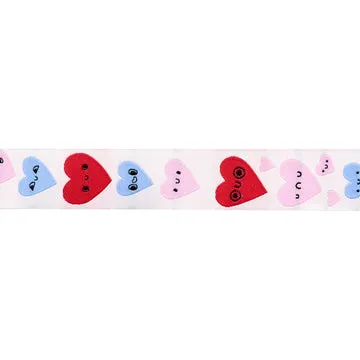 Renaissance Ribbon Funny Valentine Happy Hearts Schmuckband 22mm 1 Yard Herzen