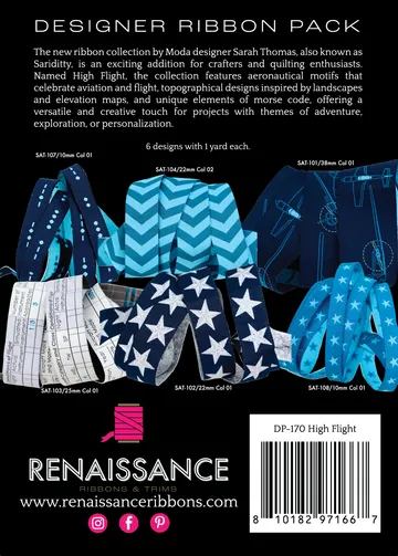 Renaissance Ribbon High Flight Designer-Pack Schmuckband-Set 6x1 Yard Luftfahrt