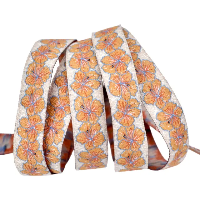 Renaissance Ribbon Gulf Breeze Strands of Hibiscus Schleifenband 5/8 Zoll