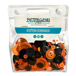 Buttons Galore Button Bonanza Scary Knöpfe 227 g Orange-Schwarz