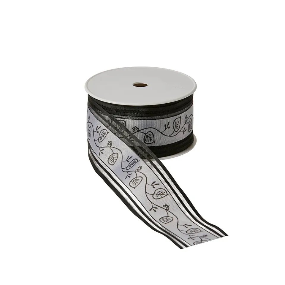 ALJO DESIGN Trauerflor Ranke Schwarz 50 mm 25 m mit Drahtkante