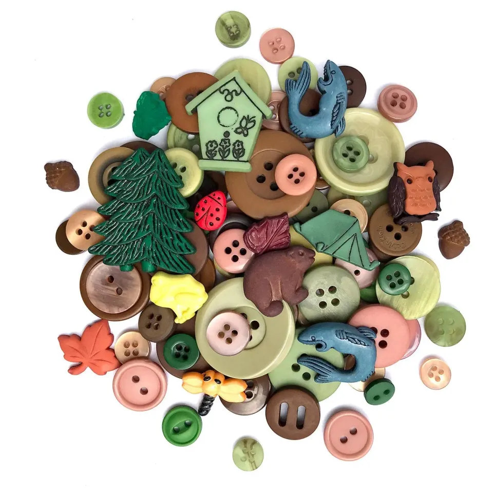 Buttons Galore Outdoors Motivknöpfe Value Pack 50 Stück
