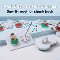 Buttons Galore Winter Button Super Value Pack Winterknöpfe 100 Stück