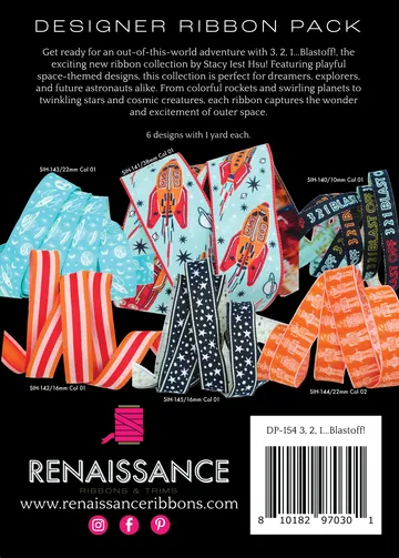 Renaissance Ribbon 3, 2, 1 Blastoff Designerpack 6 Yards