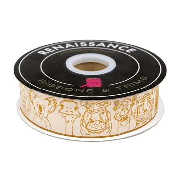 Renaissance Ribbon Animal Kingdom Webband 38mm 1 Yard Tiere