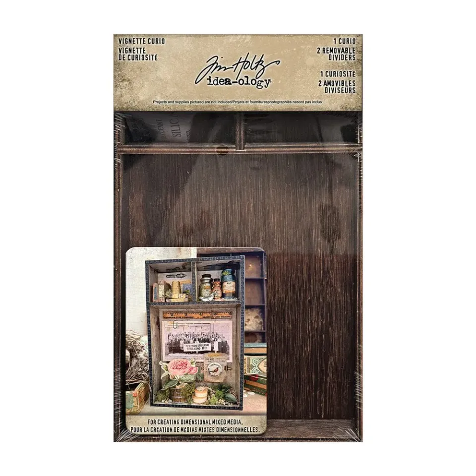 Idea-ology Tim Holtz Vignette Curio Miniatur-Vitrinenkasten