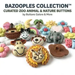 Buttons Galore BaZooples Tier Nähknöpfe 36 Stück Zootiere