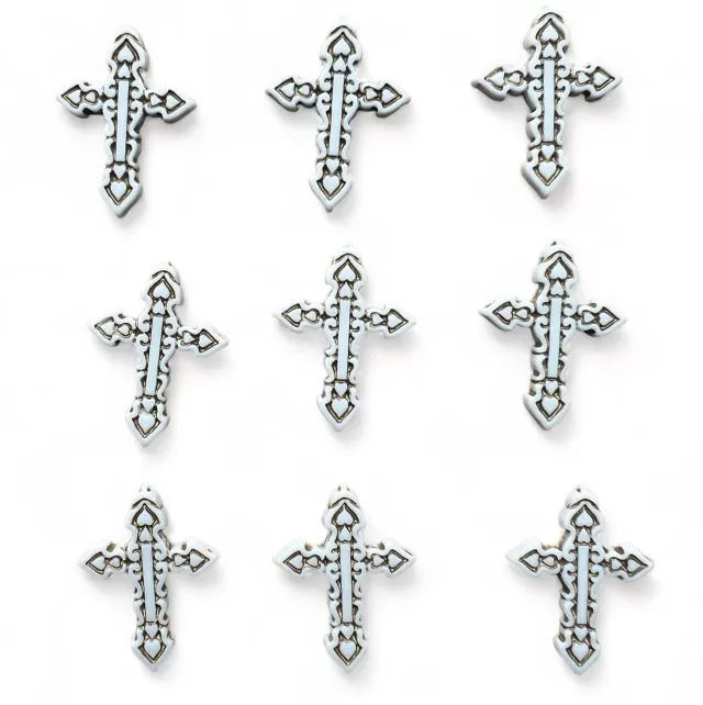 Buttons Galore Crosses Bastelknöpfe 9 Stk Kreuz