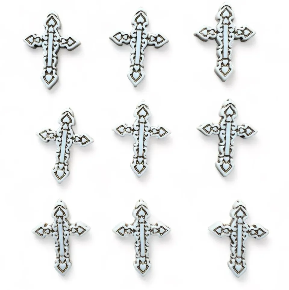 Buttons Galore Crosses Bastelknöpfe 9 Stk Kreuz