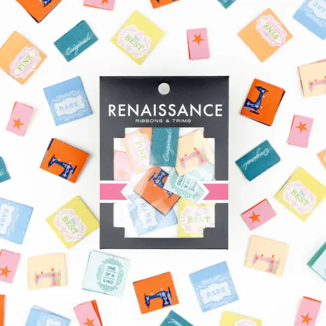 Renaissance Ribbon Market Days Webetiketten 8 Stück zum Annähen