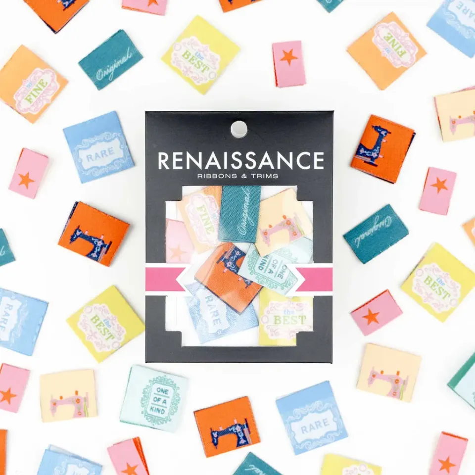 Renaissance Ribbon Market Days Webetiketten 8 Stück zum Annähen