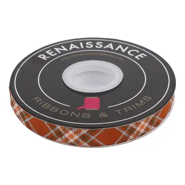 Renaissance Ribbon Great Outdoors Plaid Diagonal Webband 16mm 1 Yard kariert