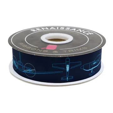 Renaissance Ribbon High Flight Airshow Band Blau 1 Yard