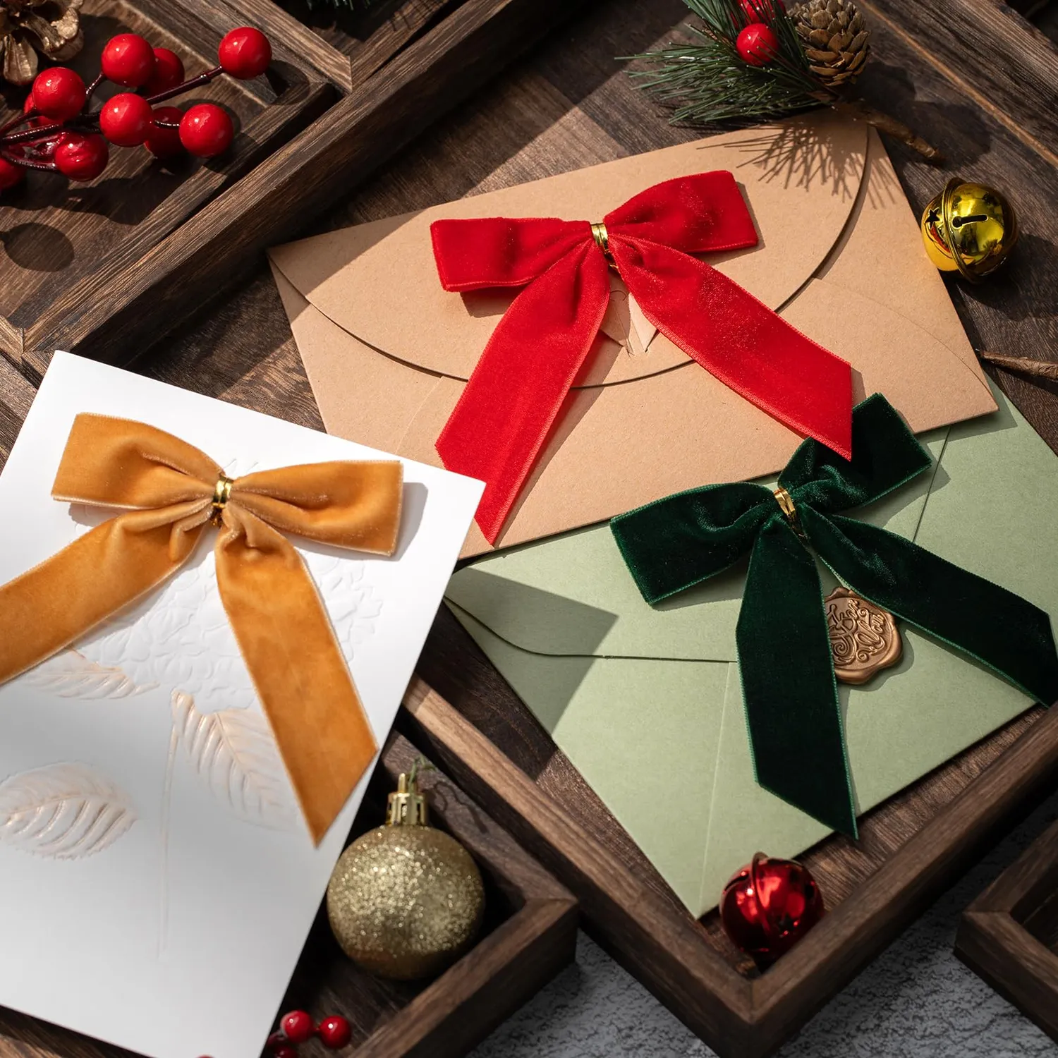 MORSUNBELA Schleifen Deko Samtschleife Geschenkschleifen