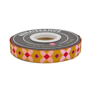 Renaissance Ribbon Ramble Big X Webband 1 Yard modern