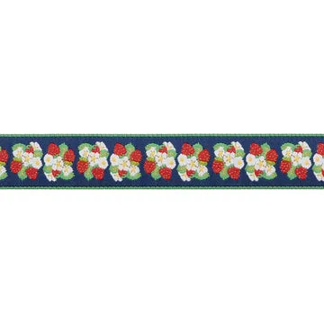 Renaissance Ribbon Farm & Garden Strawberries Blossoms Webband 22mm 1Y