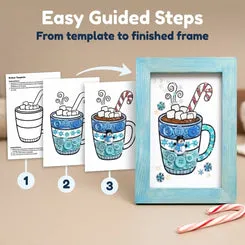Buttons Galore Hot Cocoa Frame DIY-Bastelset Bilderrahmen 5 x 7 Zoll