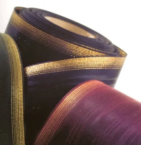 ALJO DESIGN Moiré-Kranzband Ombré-Rand Schleifenband 25 m