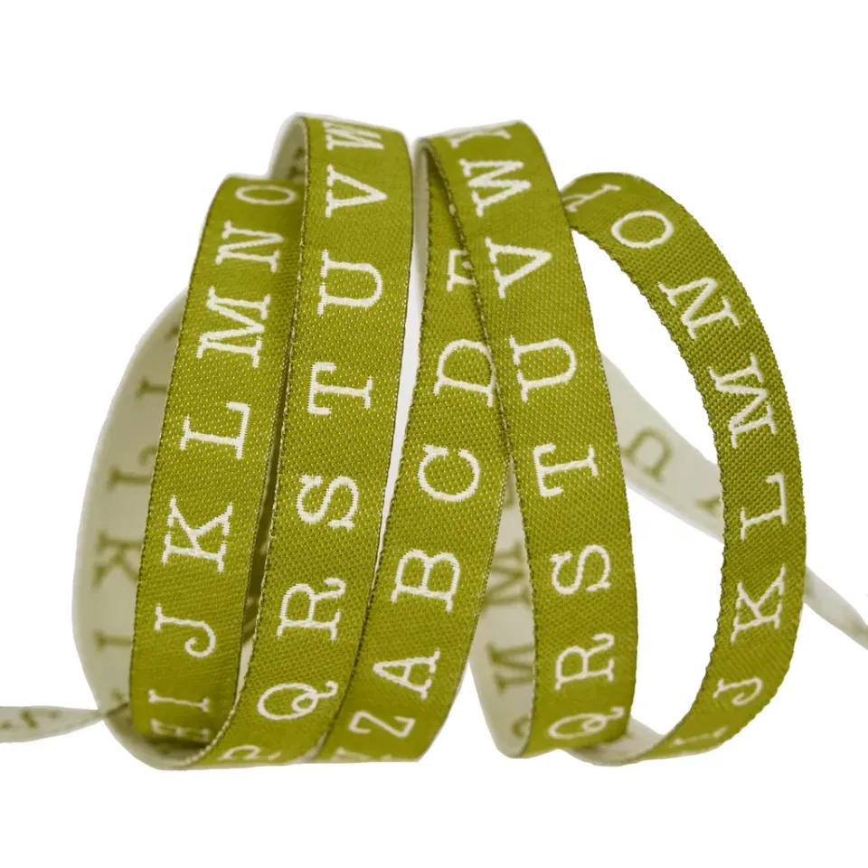 Renaissance Ribbon Animal Park Fun ABC's Webband 1 Yard grün